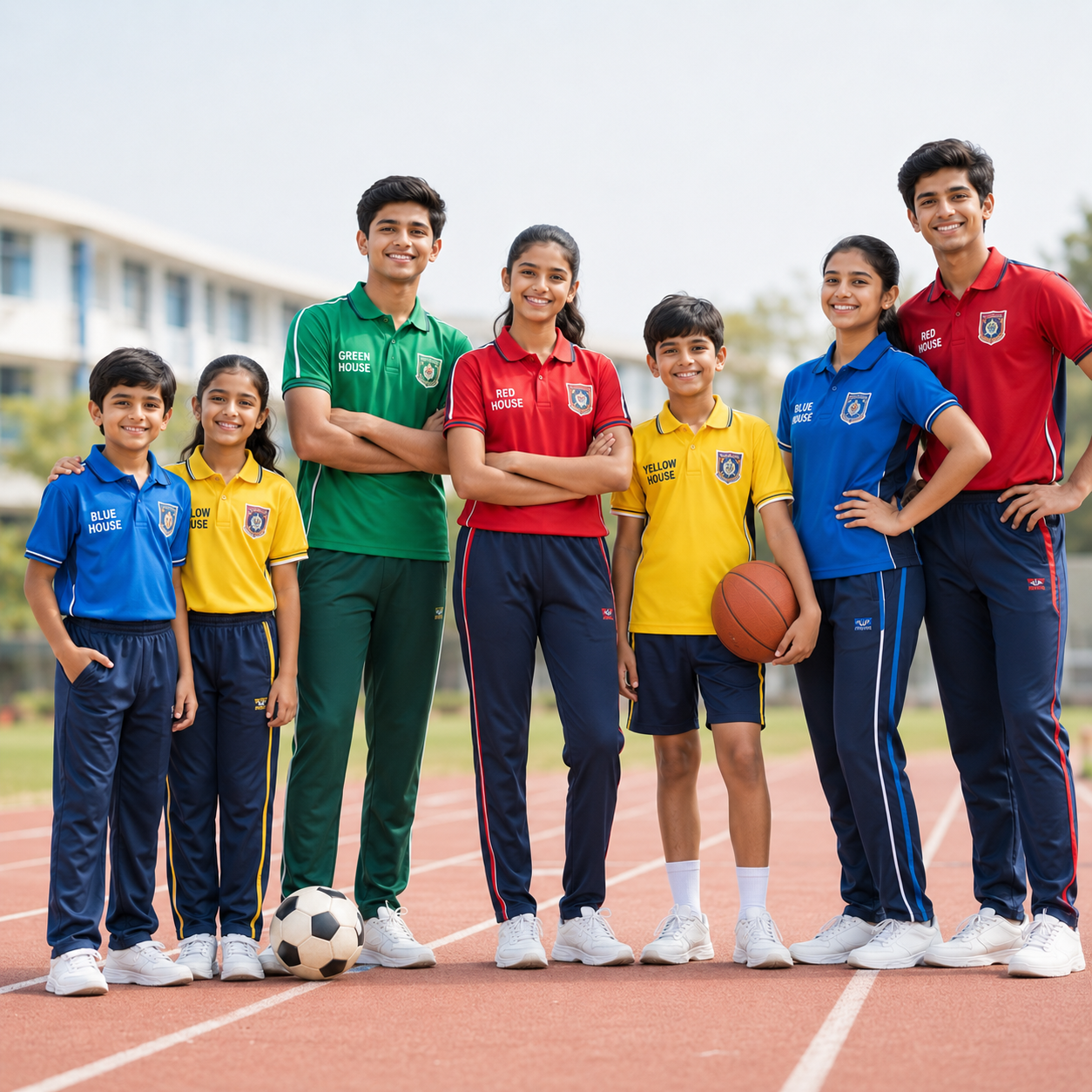 School sports team spirit portrait